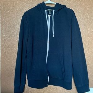 Blue Forever 21 Zip Up Hoodie Men’s Small Navy